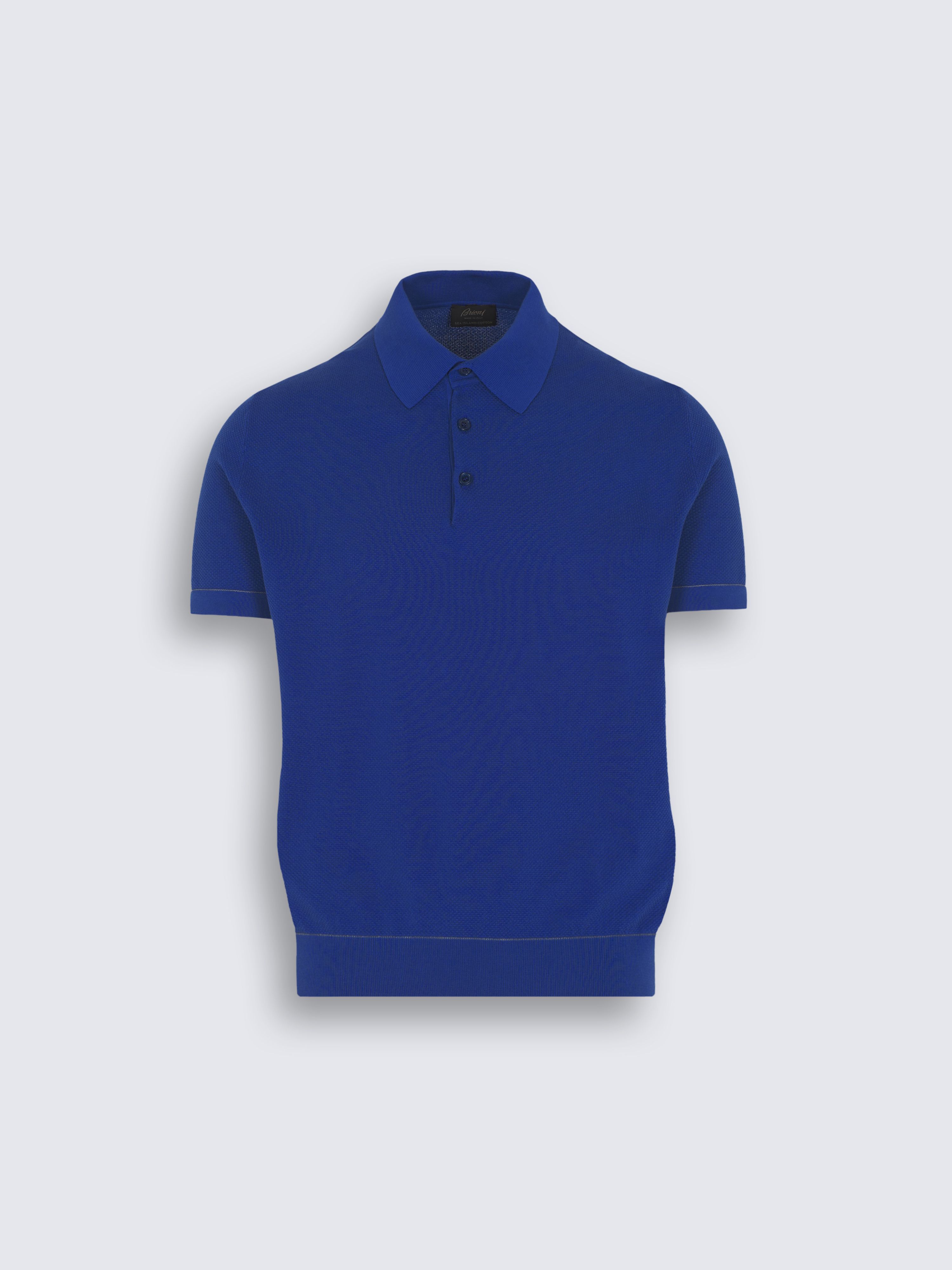 Royal blue Sea Island piqué cotton polo