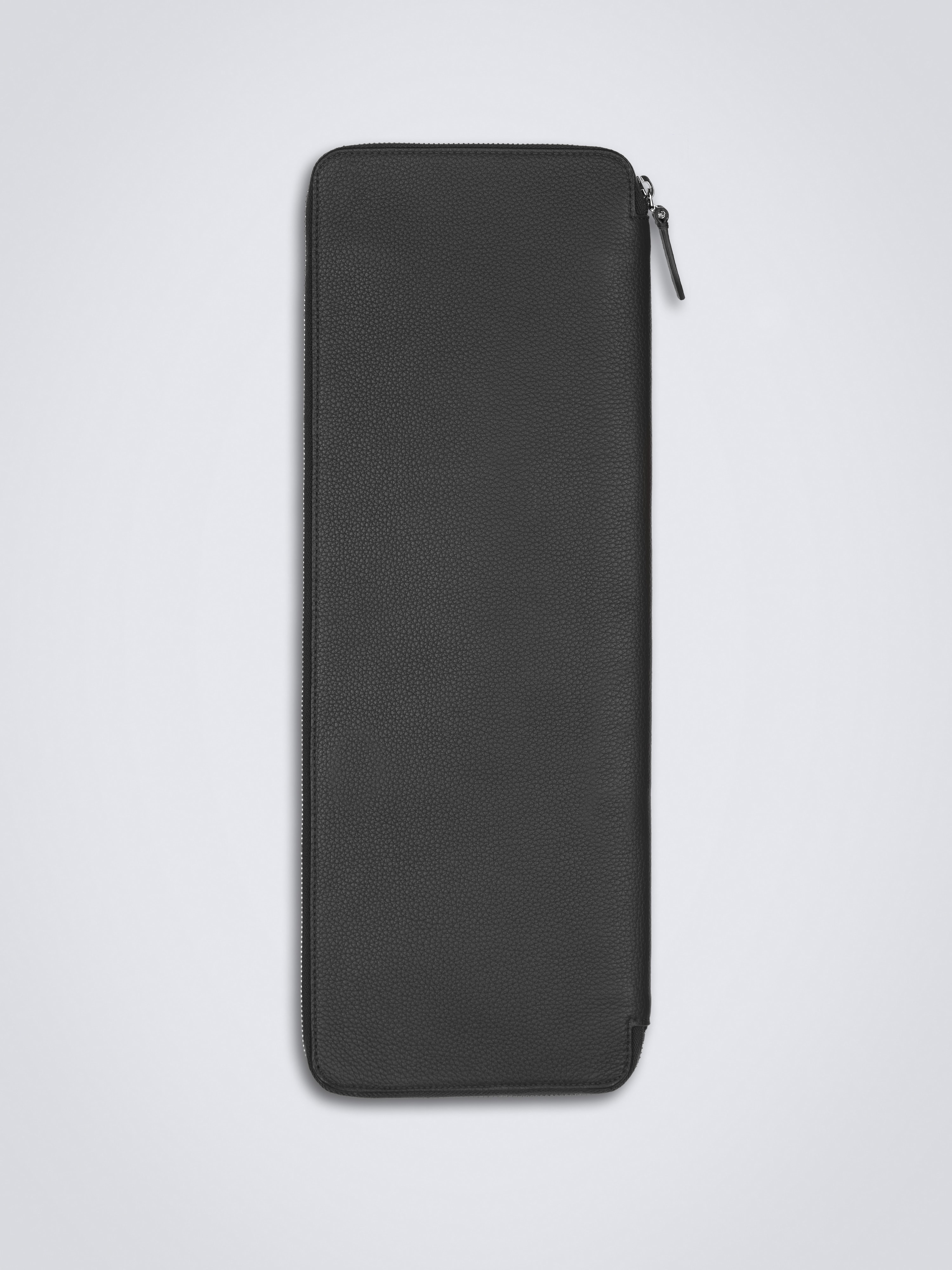 Black grained leather tie case | Brioni® US Official Store