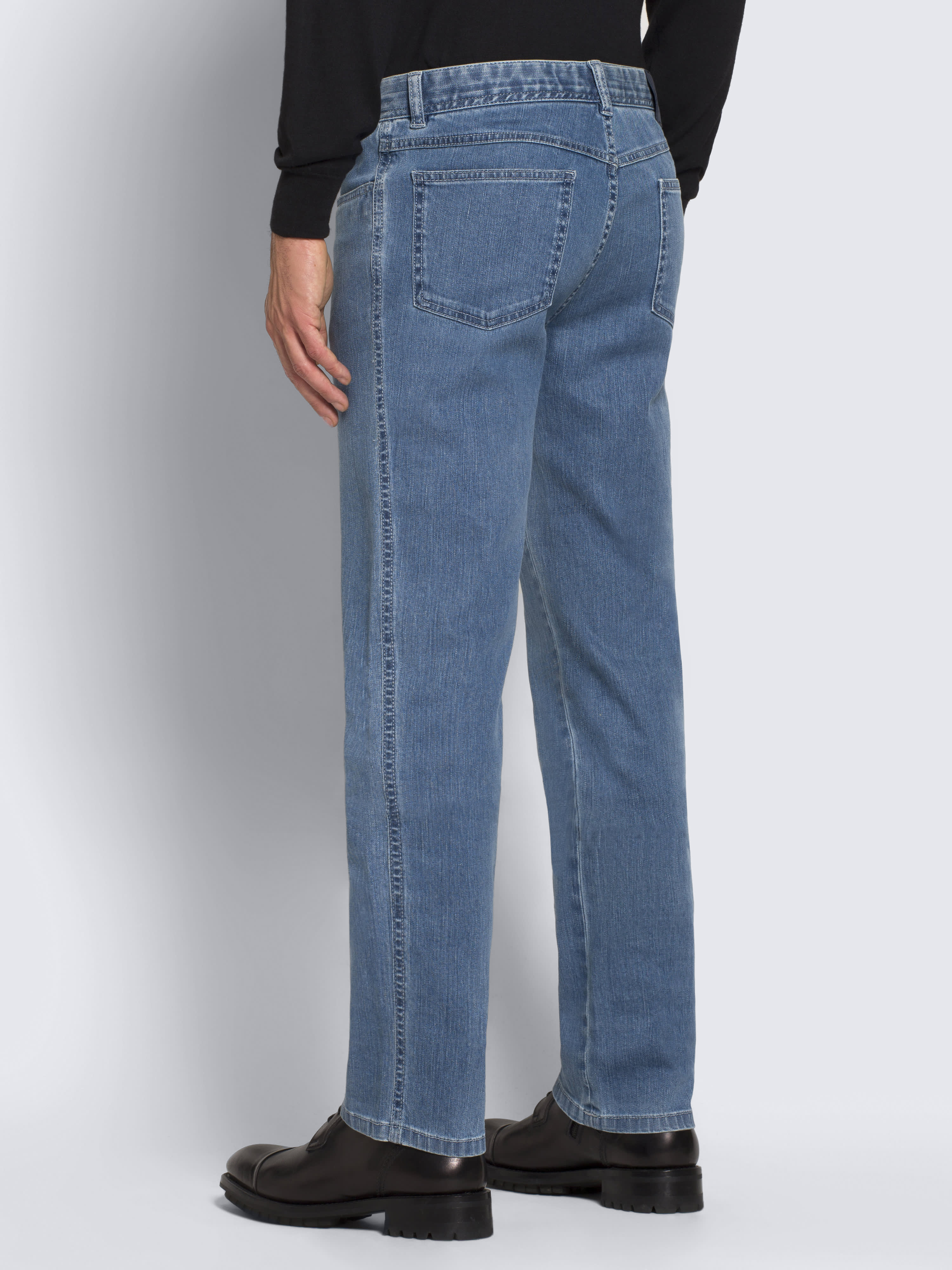 Essential light blue Official US fit regular jeans Store Brioni® 