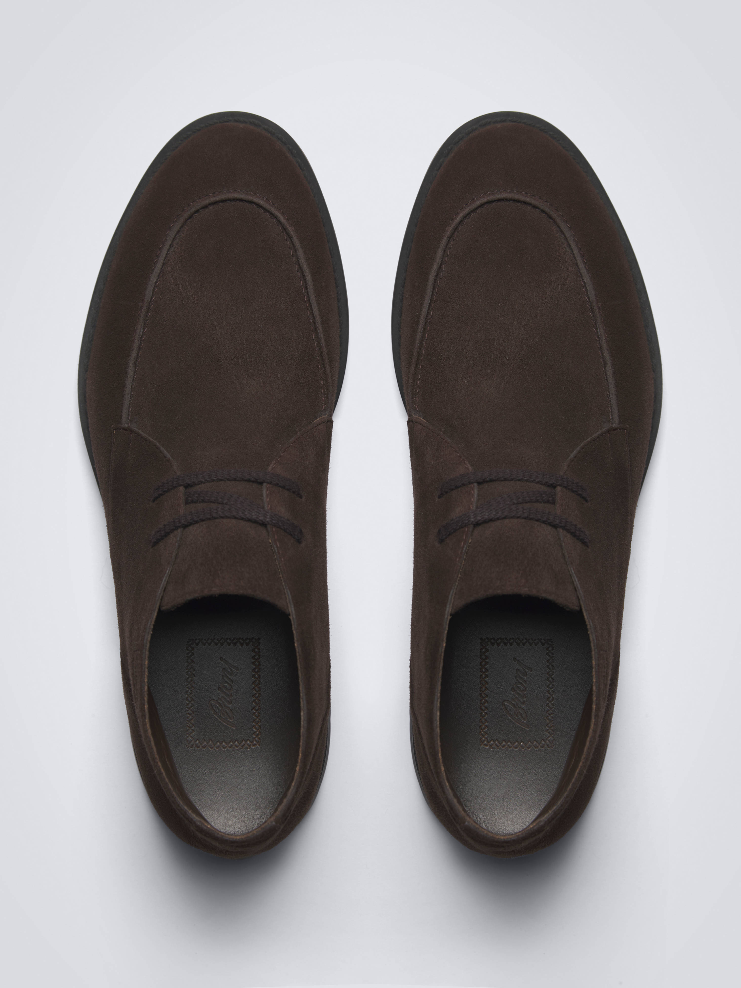 Dark brown suede Journey desert boots | Brioni® US Official Store