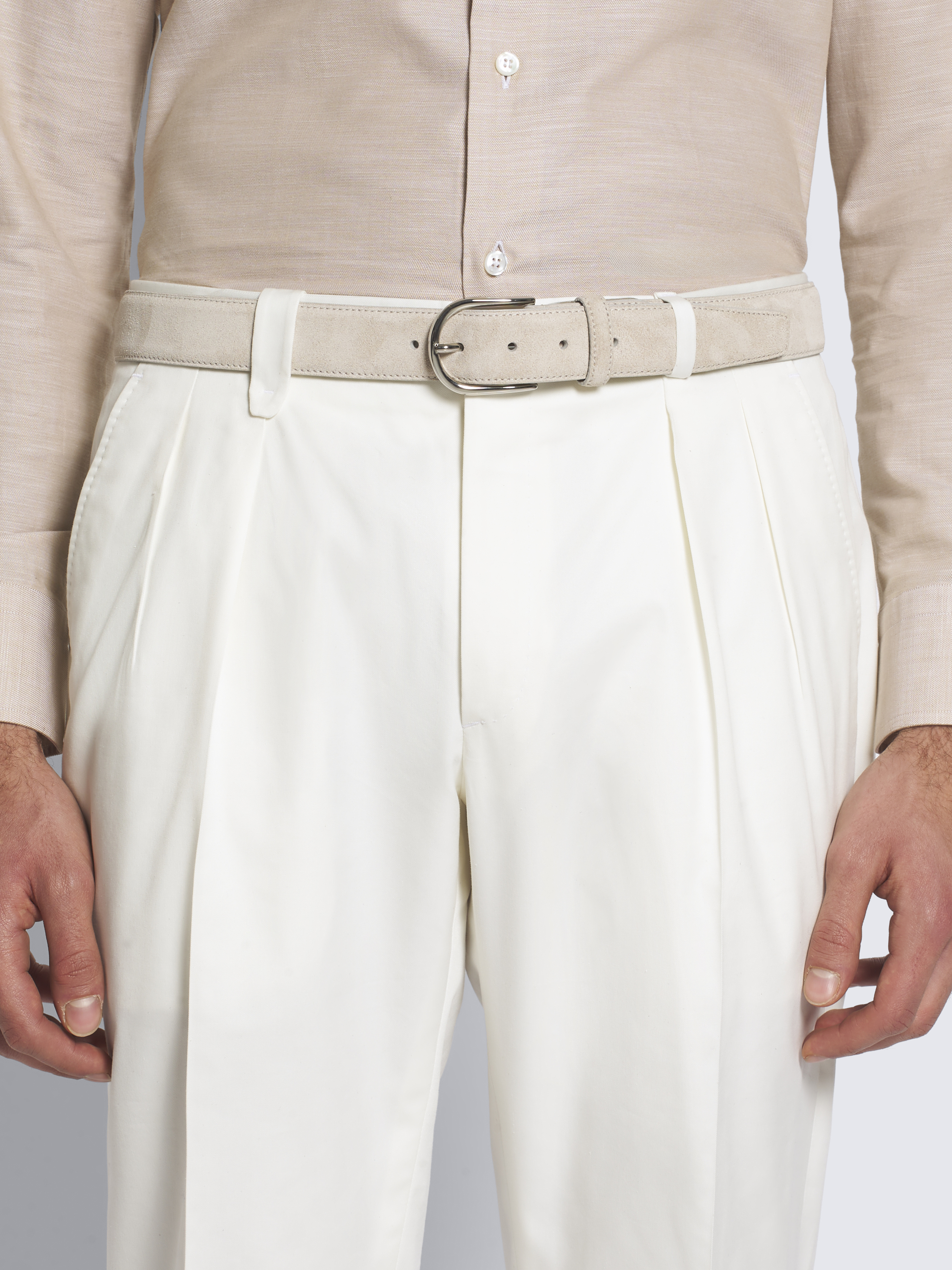 Beige suede belt