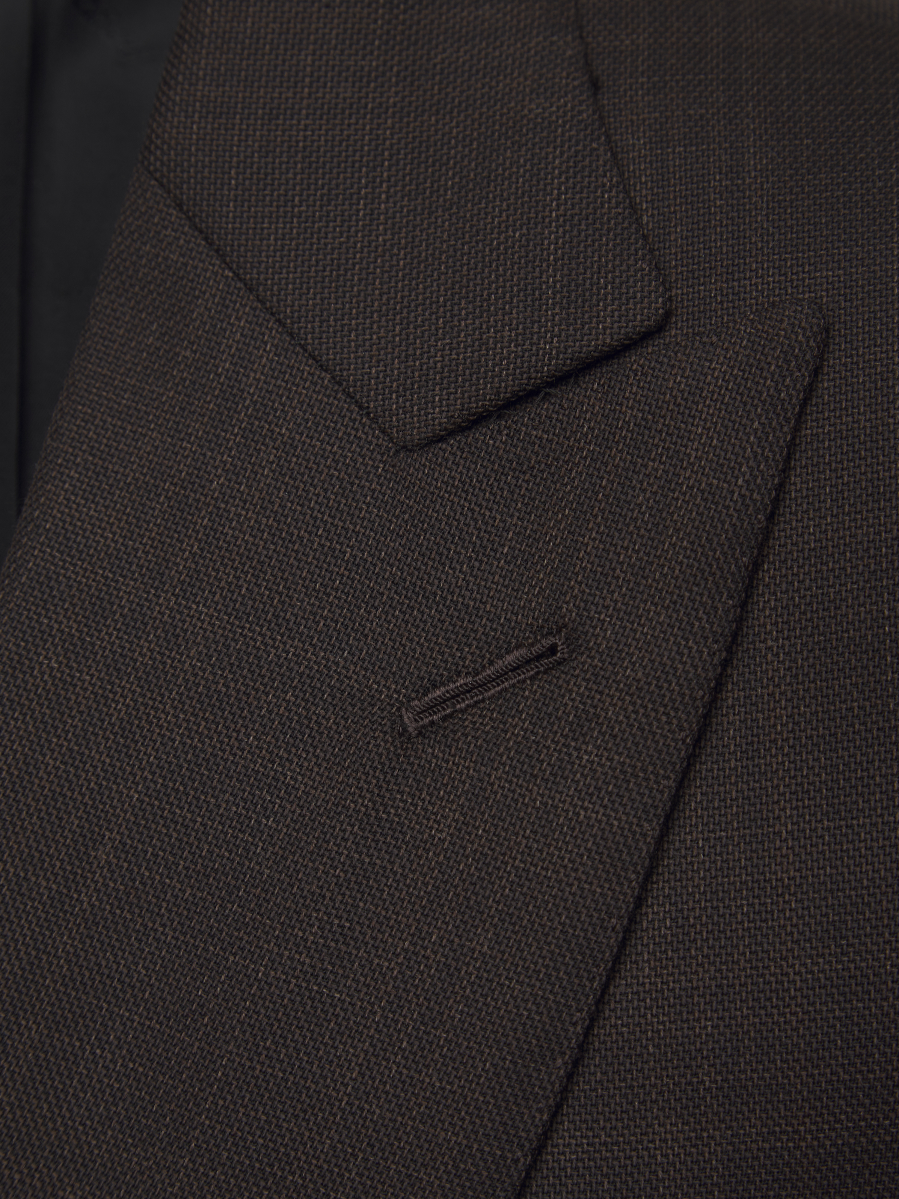Brown Super 160's wool double-breasted Lipari suit