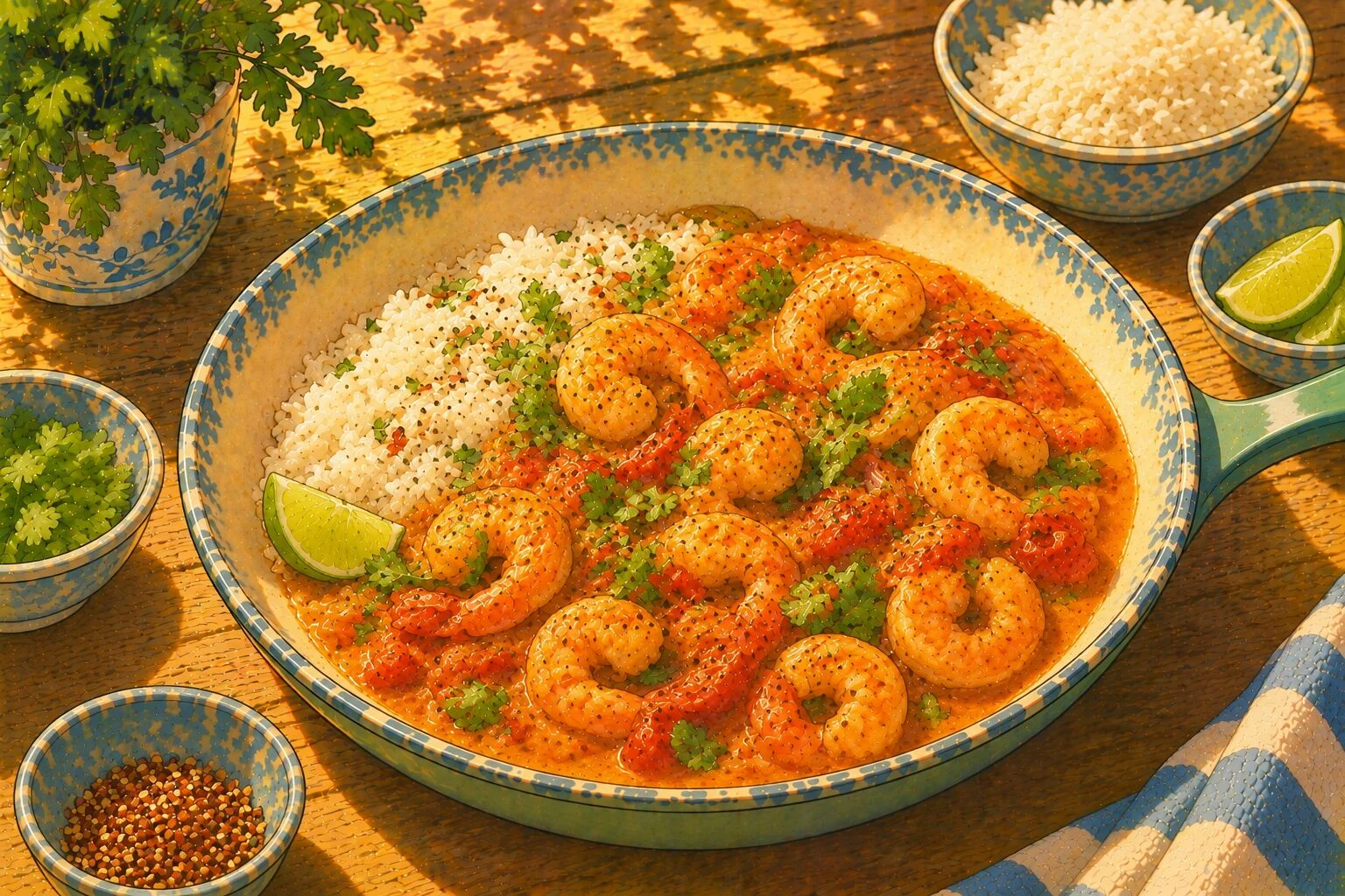 Photo of Tomato, prawn & coconut curry