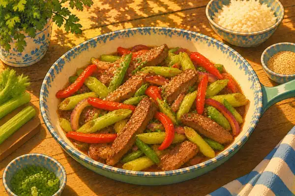 Photo of Steak and celery stir fry
