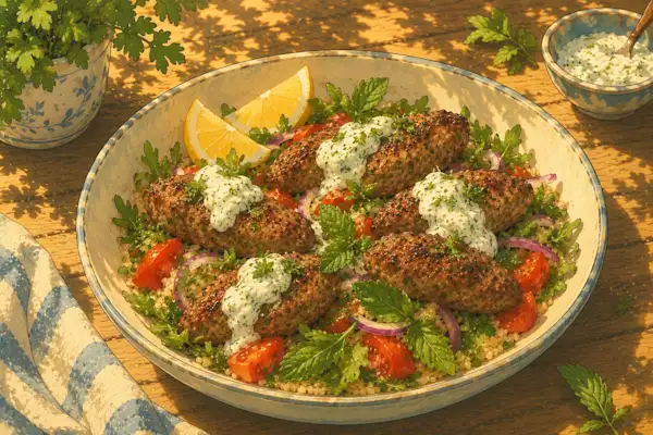 Photo of Beef koftas with herby skyr