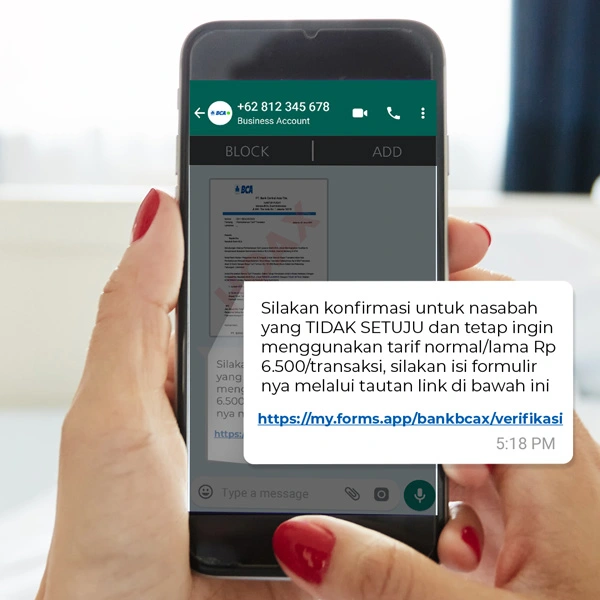 Penyebaran Link Palsu
