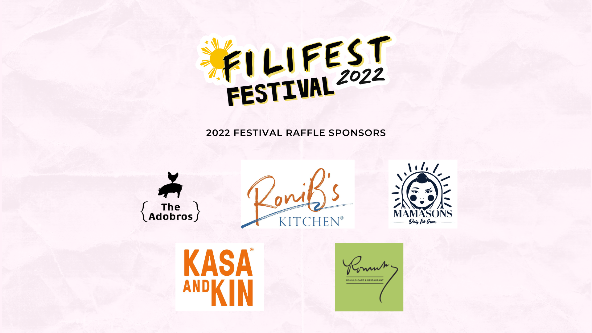 2022 FESTIVAL RAFFLE SPONSORS