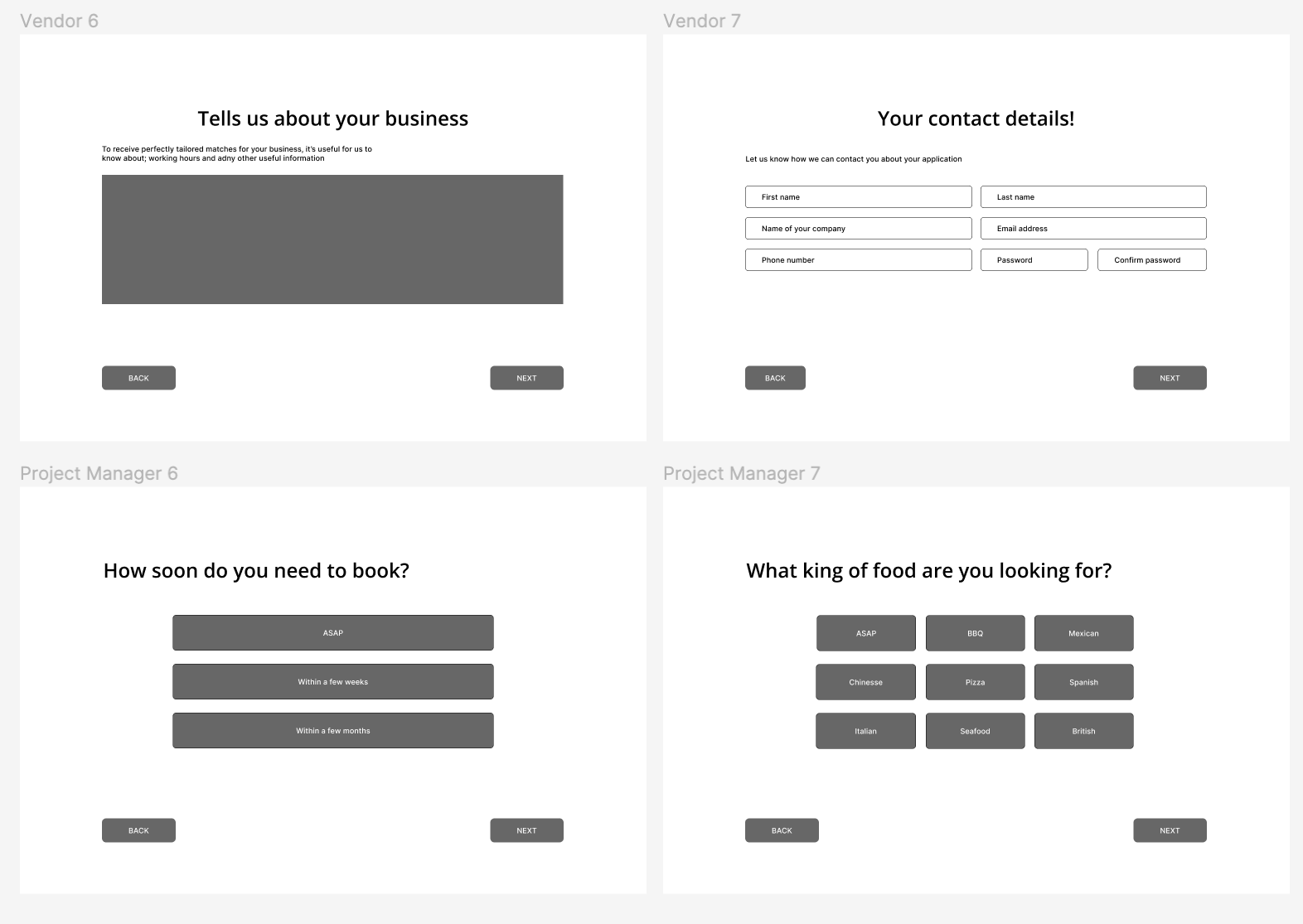 Lo fidelity UX/UI prototype