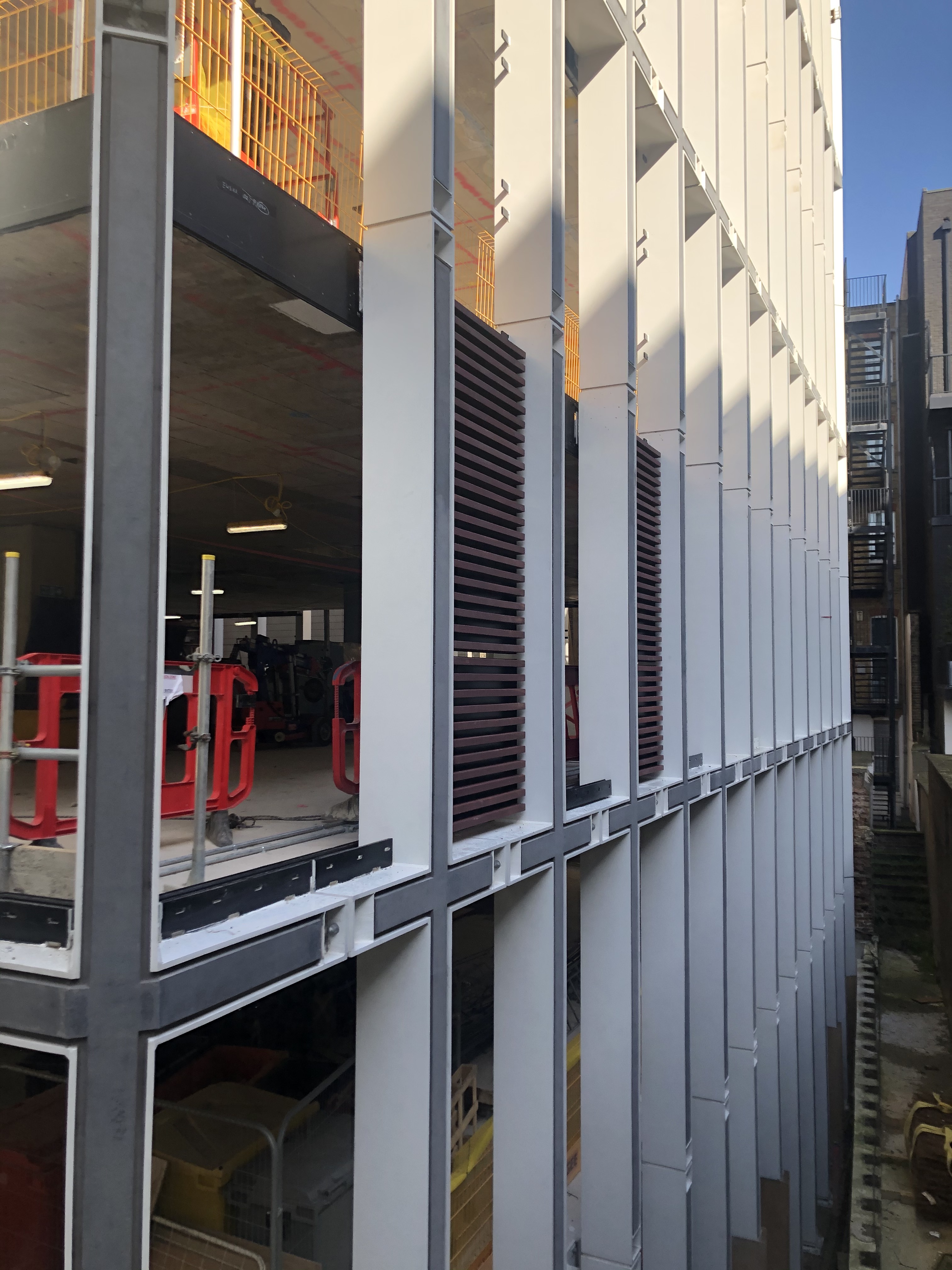 A large steel A-frame in the sub-structure maintains lateral stability