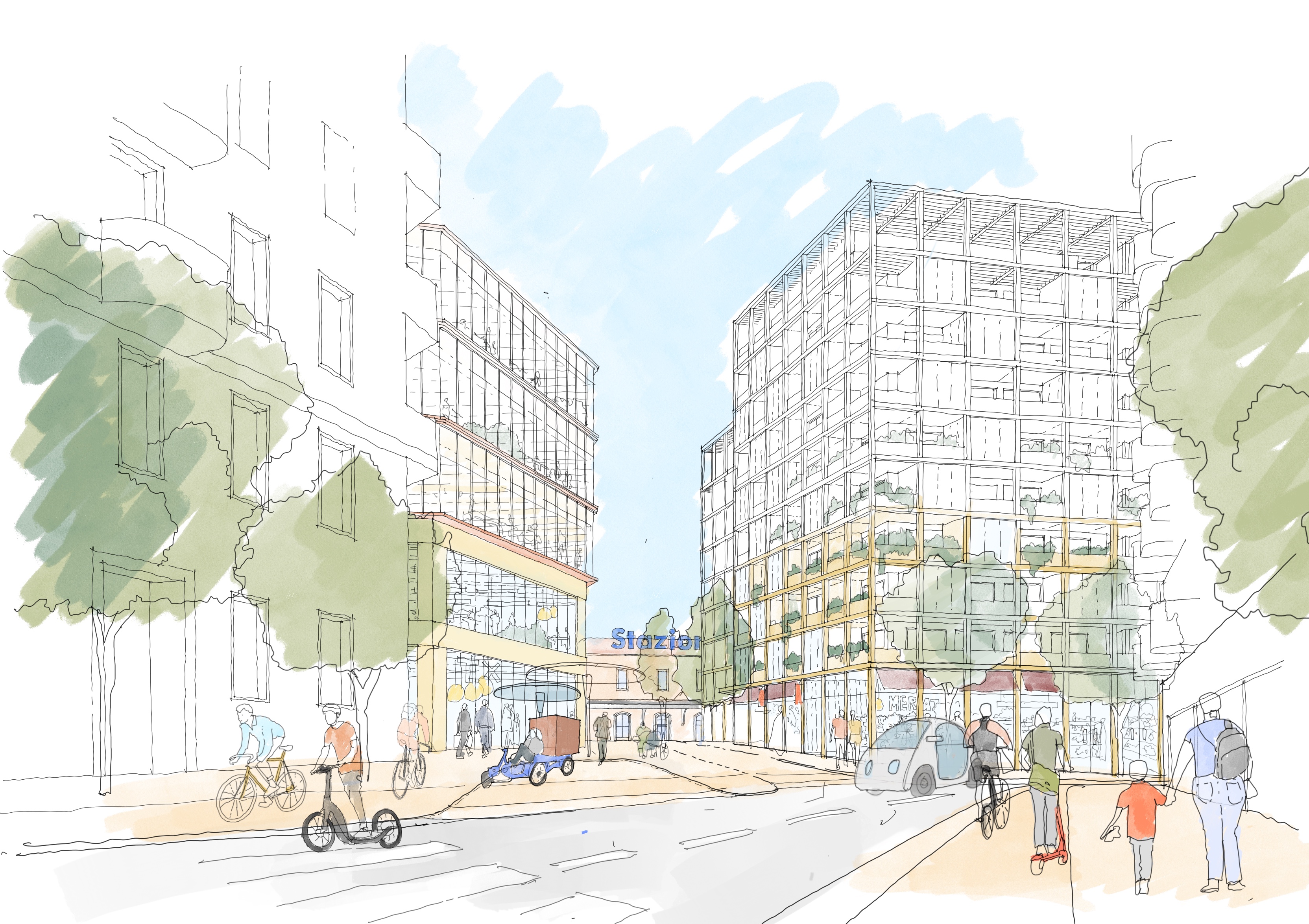 A sketch of the new arrival experience into Rome Tuscolana