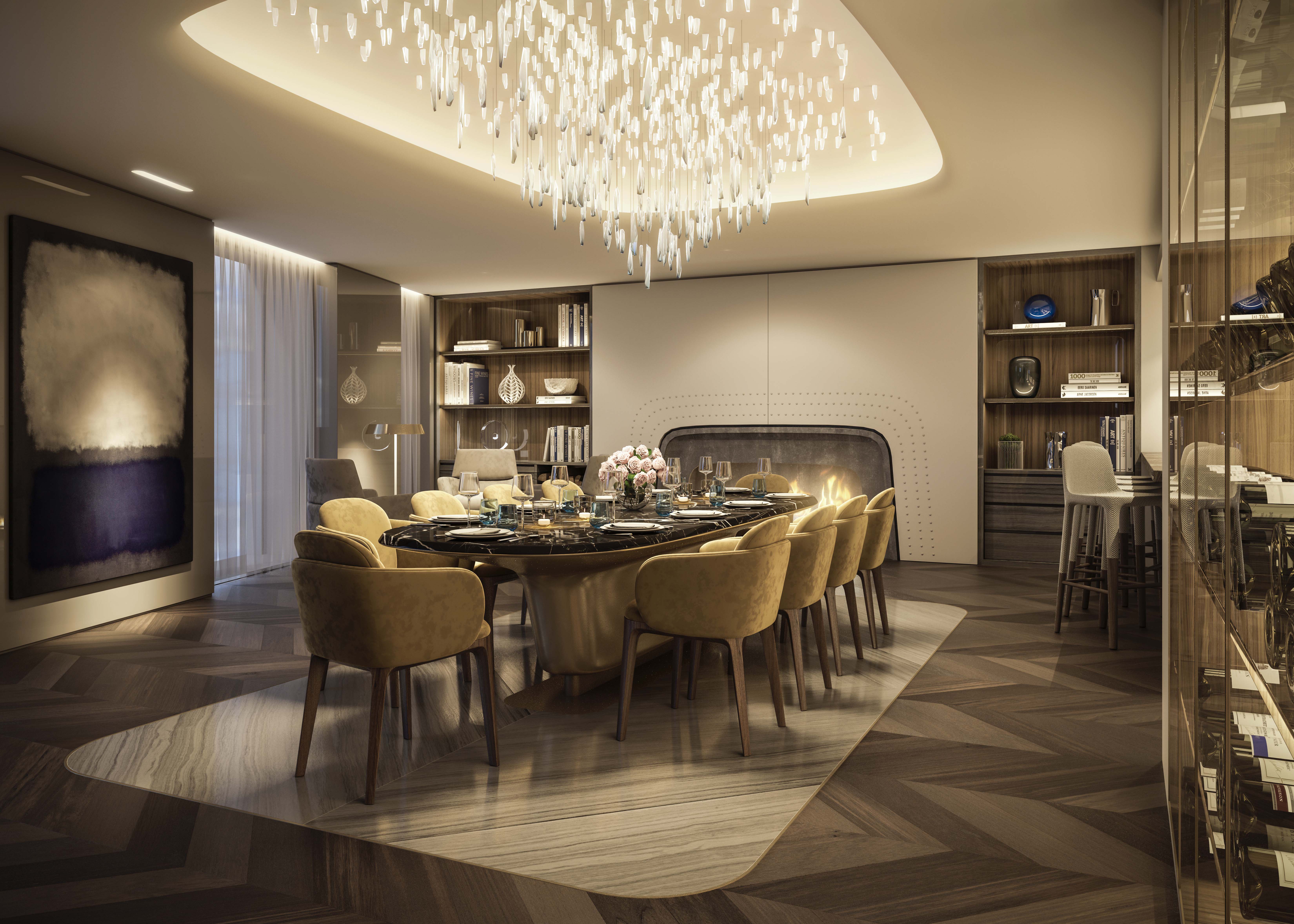Mayfair Park Residencies, penthouse dining room