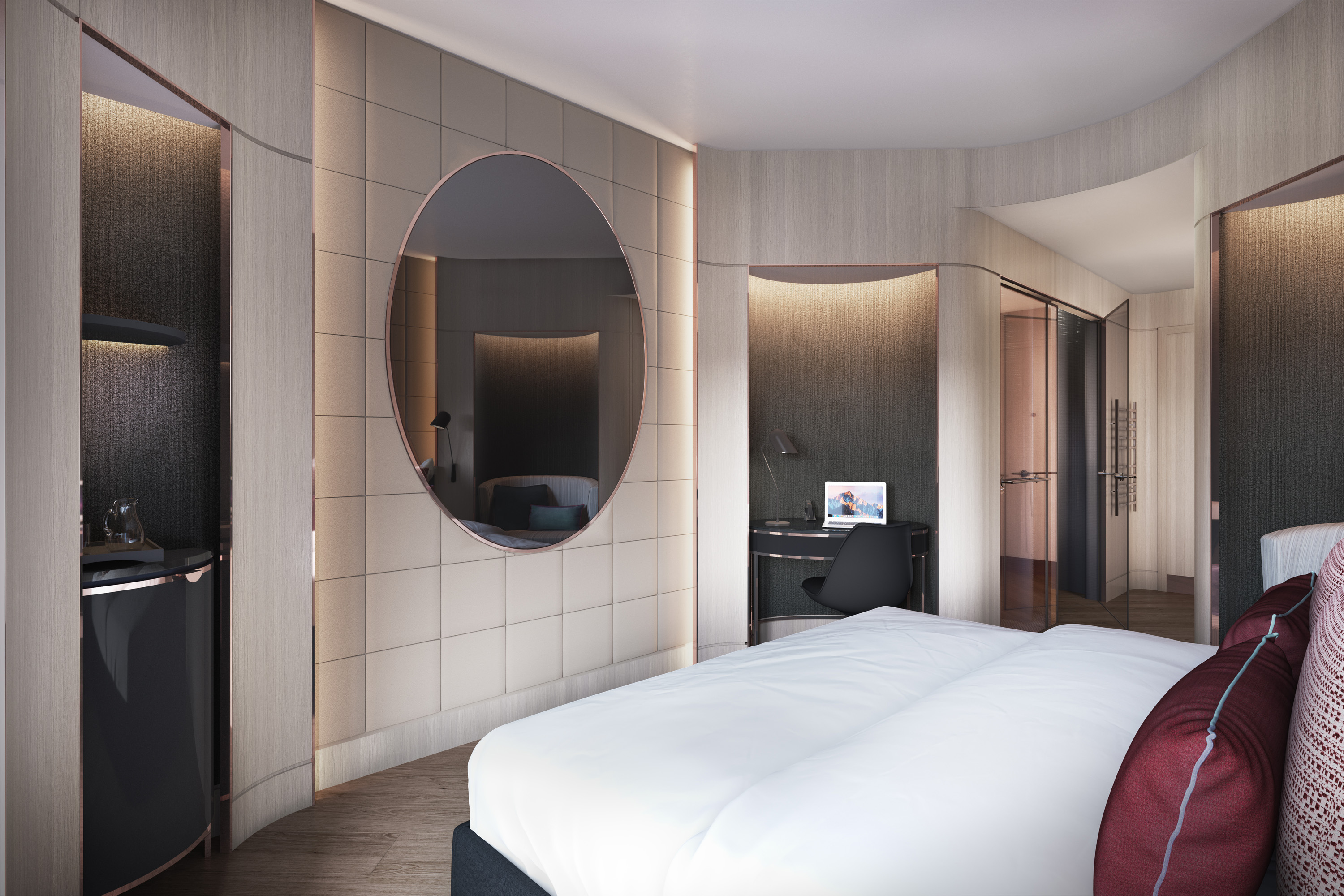 The main living space is intimate where everything has a place and a function with no wasted space