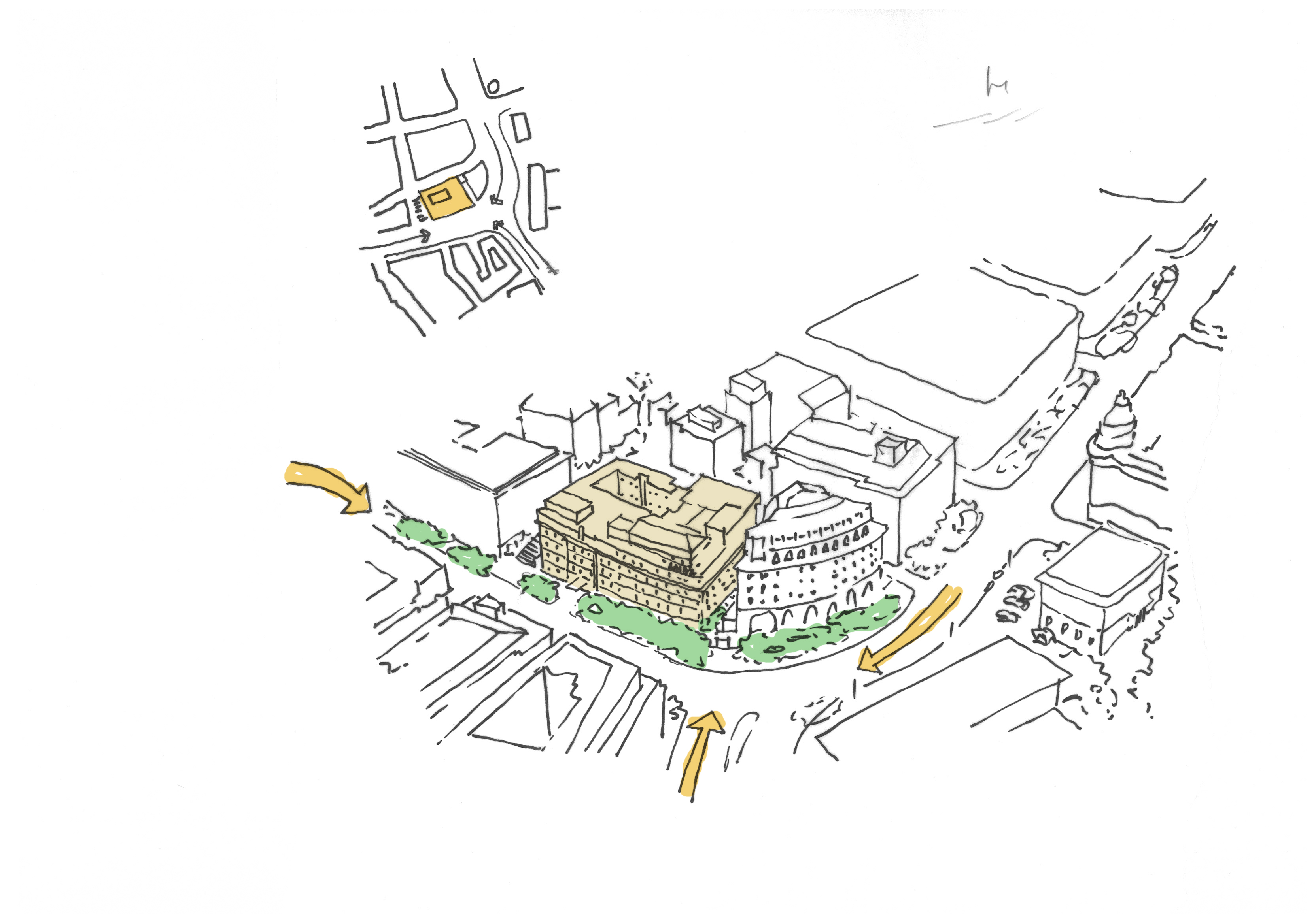 The Ambasciatori occupies a key corner plot in Rome's diplomatic district