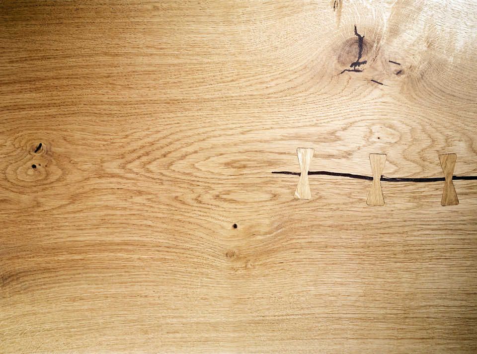 A finished plank of oak