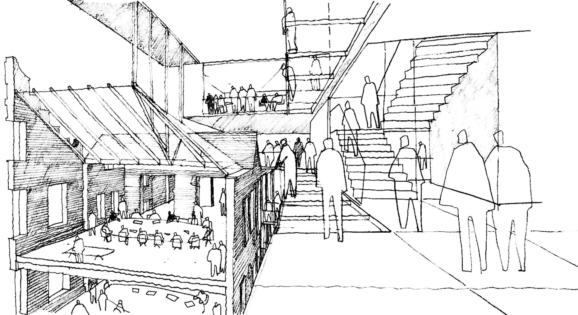 An active and rich spatial experience framed by heritage fabric