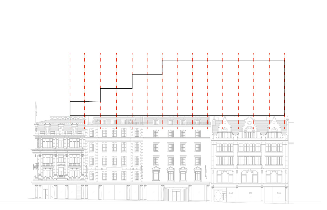 Align the volume to the building's rythm