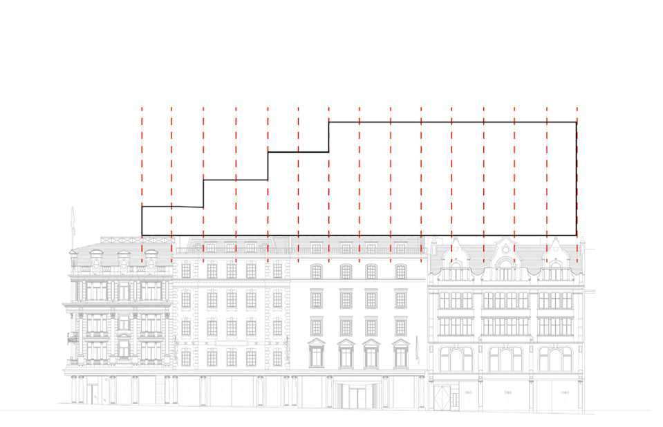 Align the volume to the building's rythm