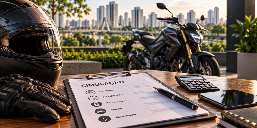 Simulação de seguro para moto: como funciona, quanto custa e como escolher a melhor proteção