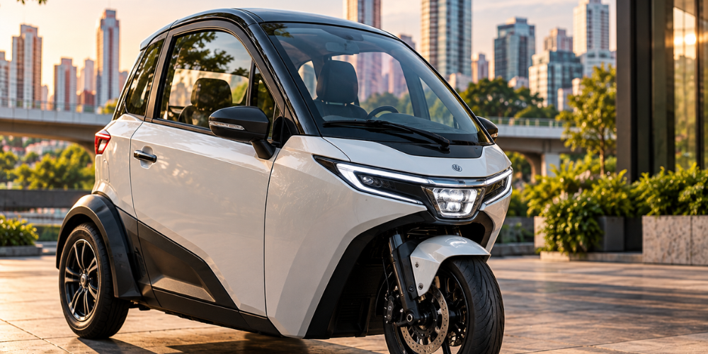 Carro triciclo elétrico: conheça o veículo chinês de três rodas que pode chegar ao Brasil