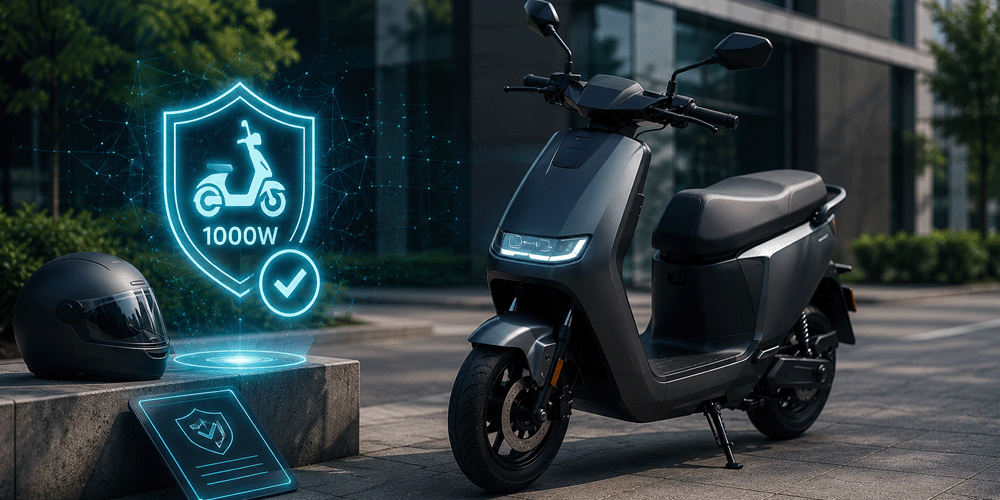 Seguro para scooter elétrica 1000W