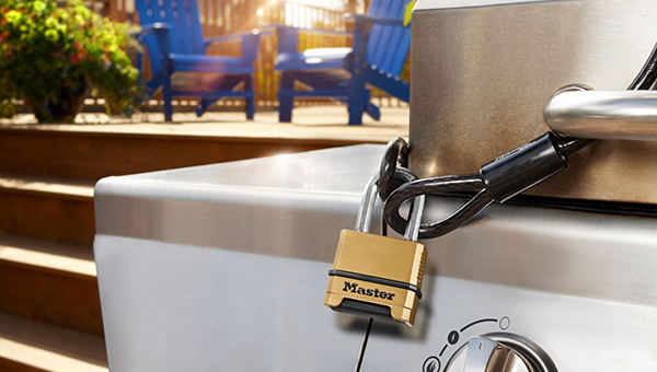 M175 Padlock Attached to Grill