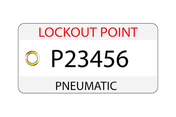 Pneumatic Lockout Point Label