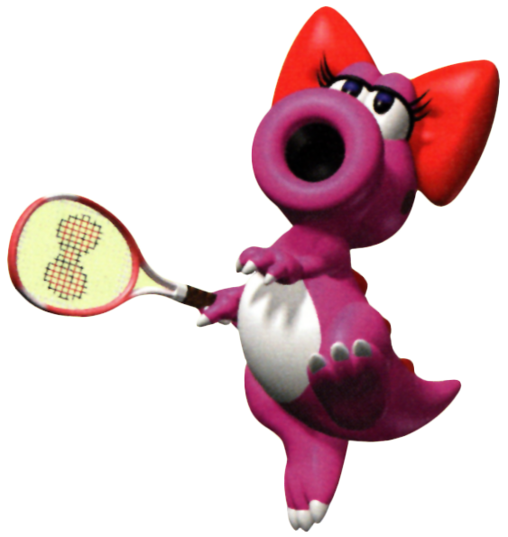 Birdo Getting Ready to Swing Racket