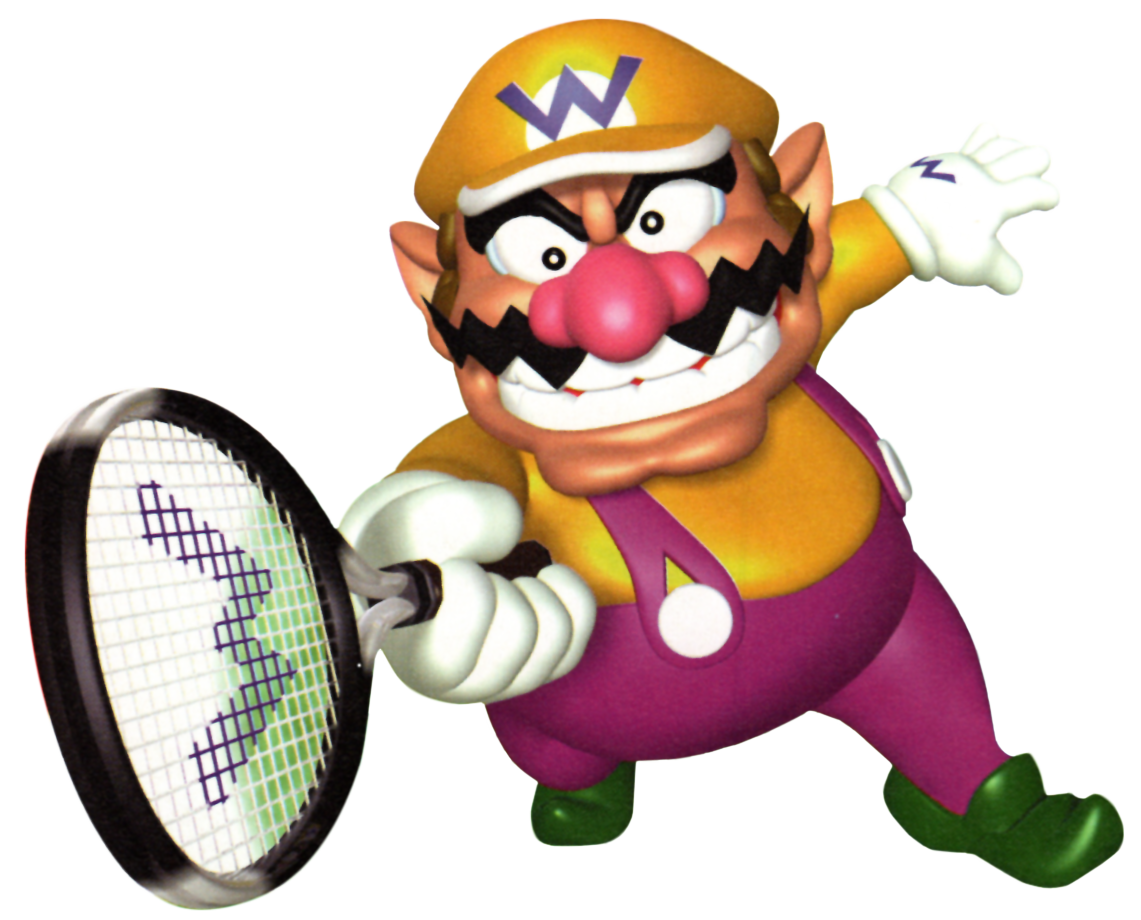 Wario Playing Tennis