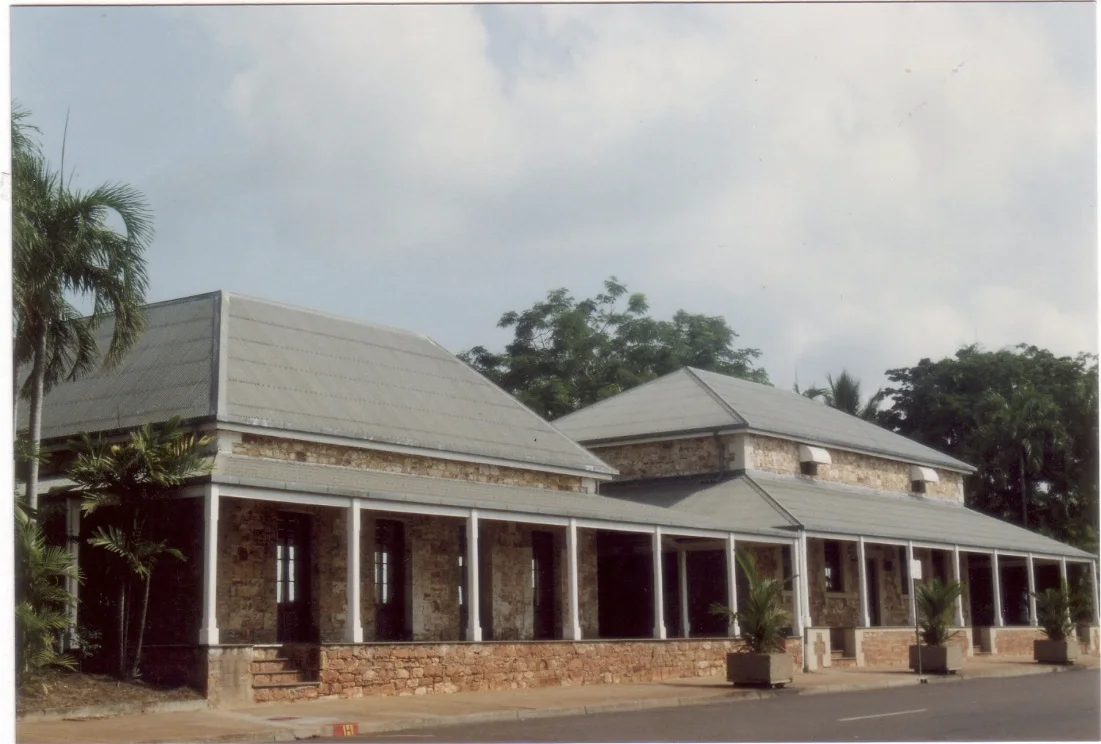 Police Station, 1883 (left), and Court House, 1887 (right), Darwin, Northern Territory, (South Australia).
