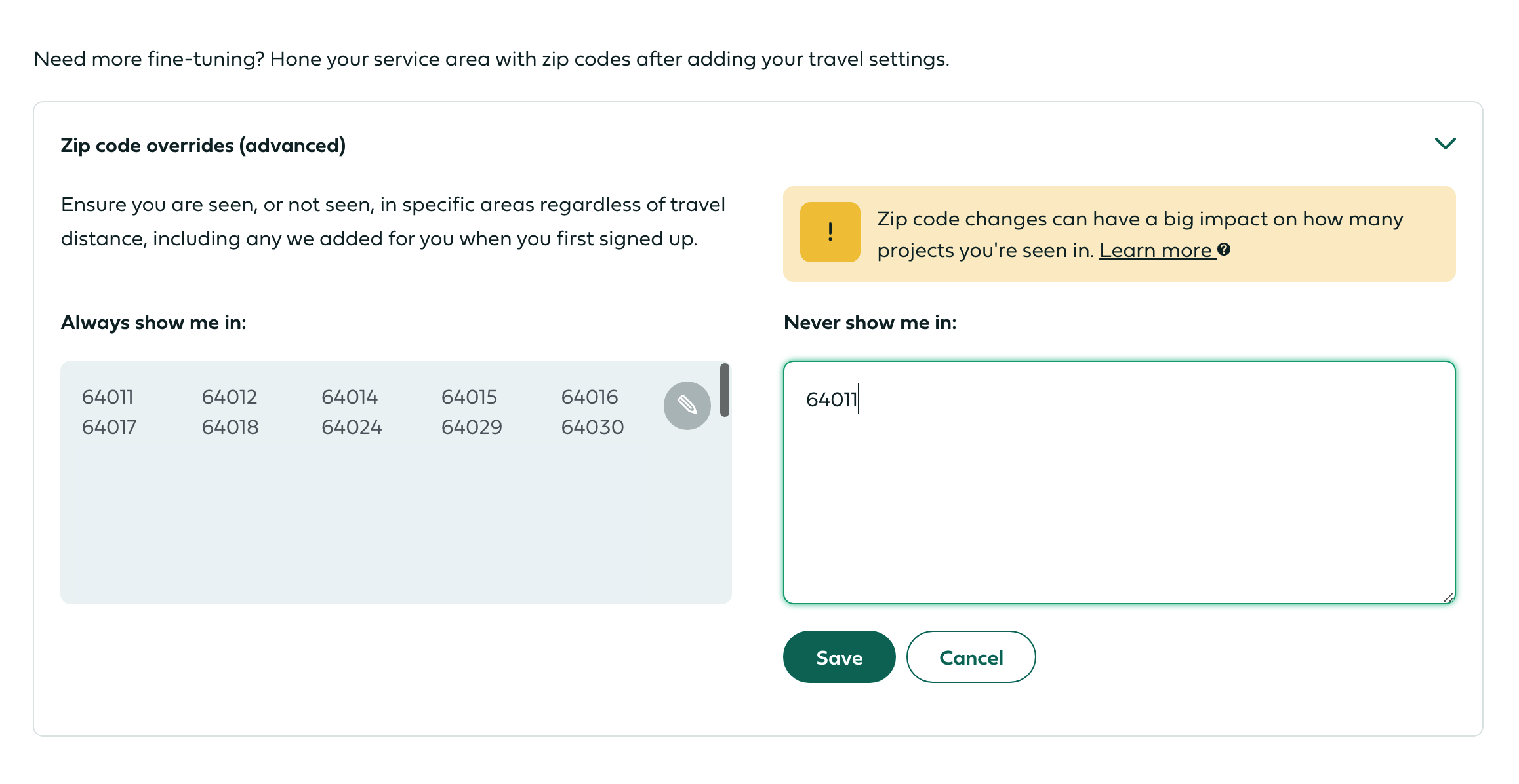 expert distance zip codes