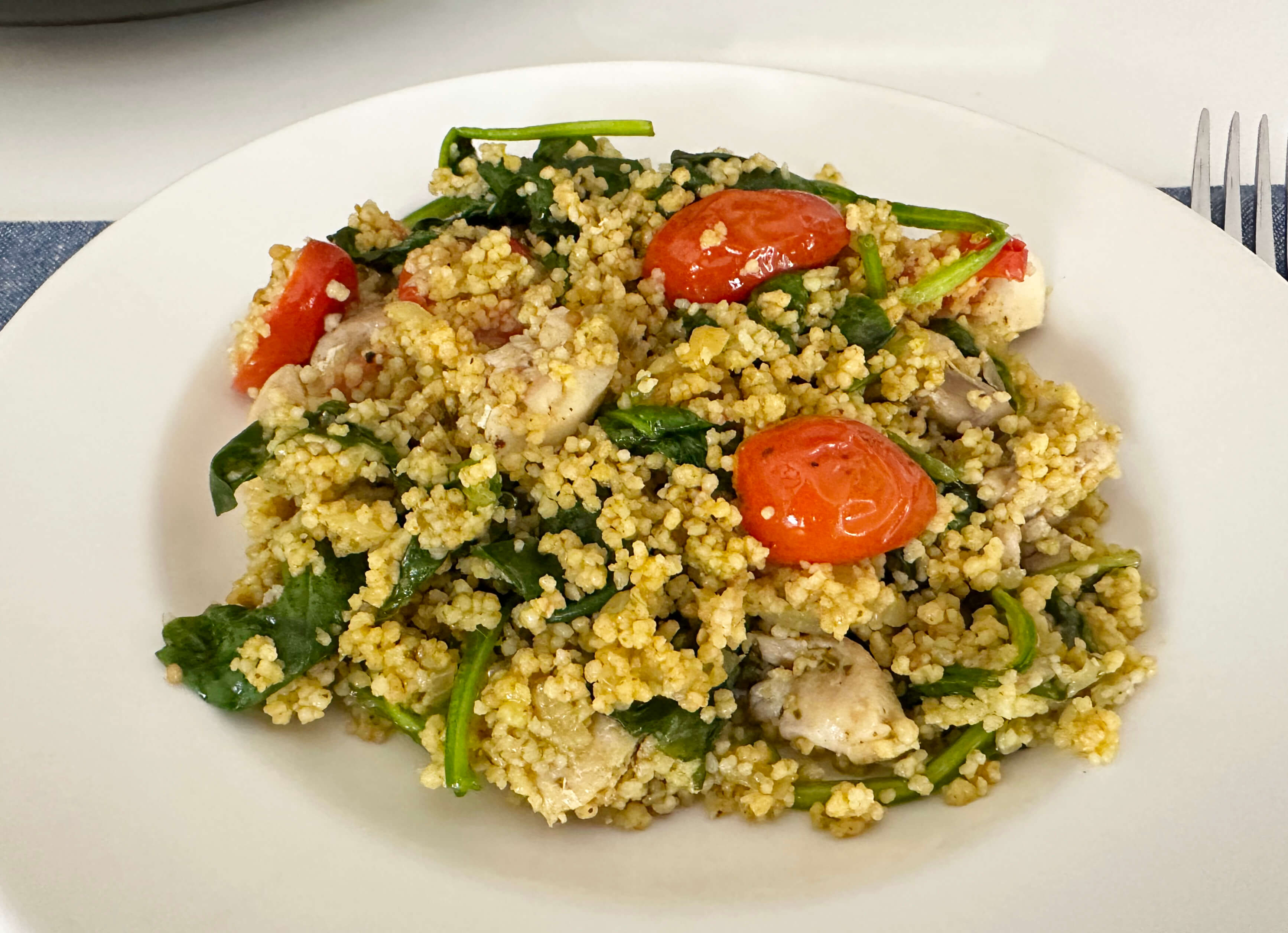 Green Pesto Chicken Couscous — KataCooks