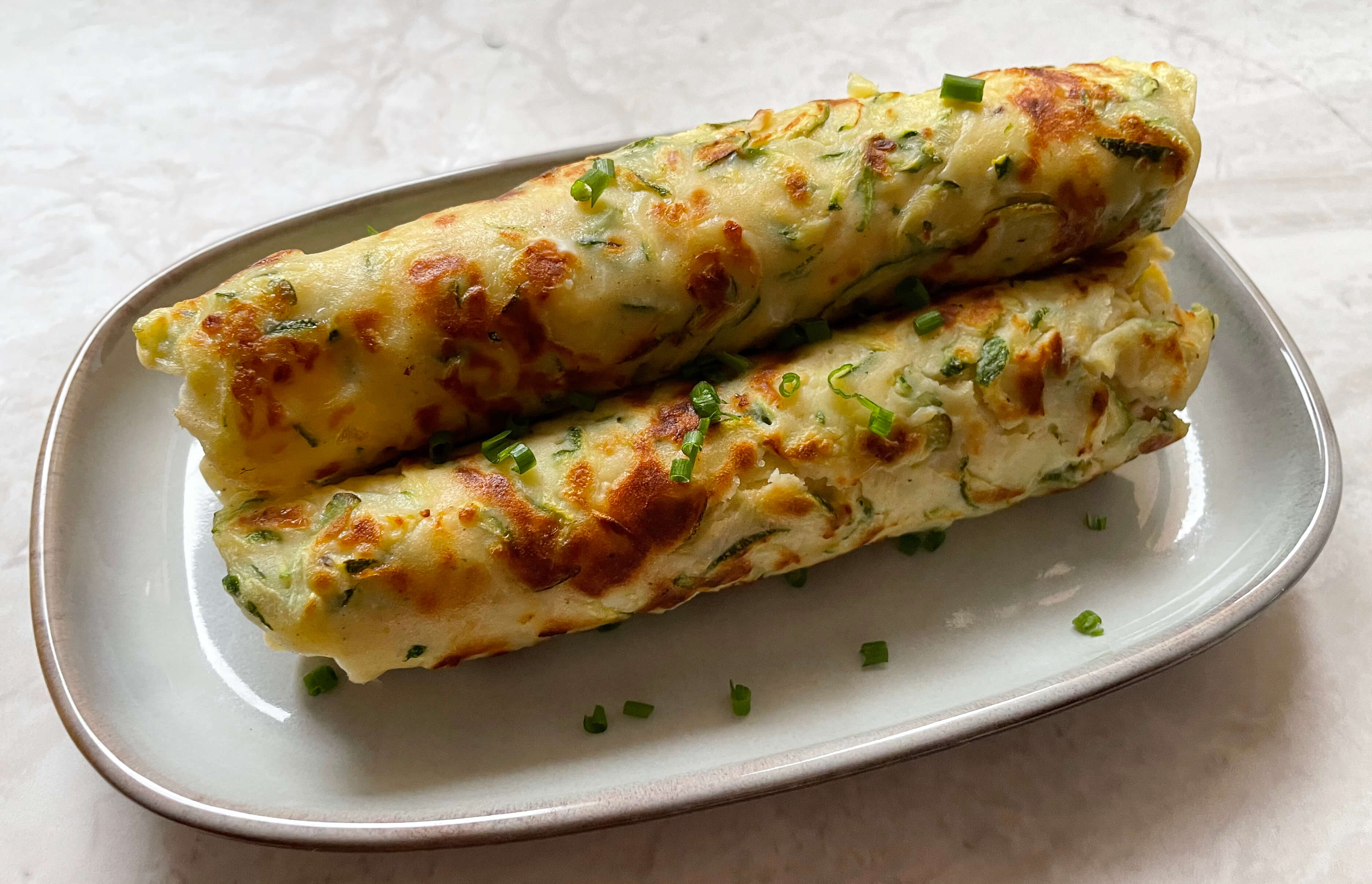 Delicious Zucchini Crepes with Cream Cheese & Ham: Easy and Healthy Recipe