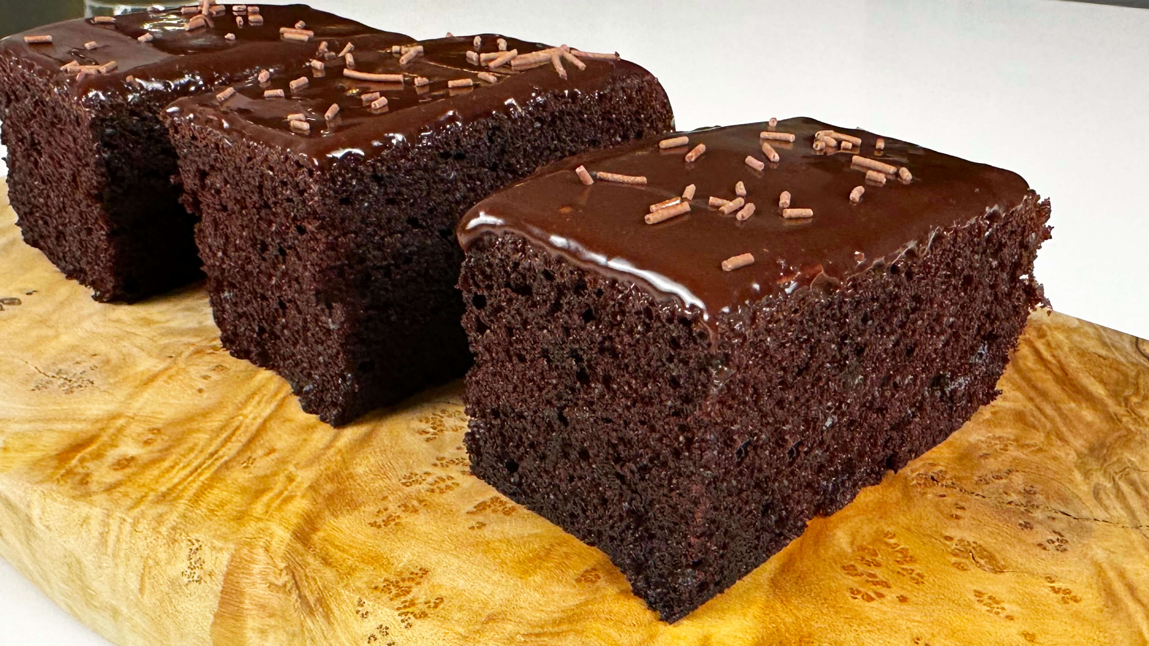 Soft Chocolate Traybake with Ganache