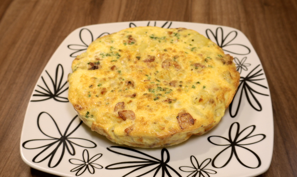 Easy Baked Potato and Bacon Frittata