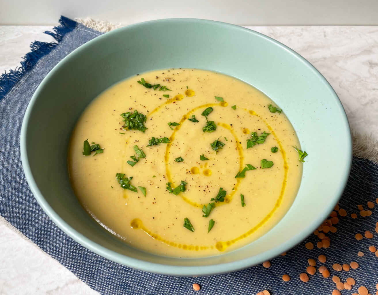 Easy Low-Calorie Red Lentil Soup 