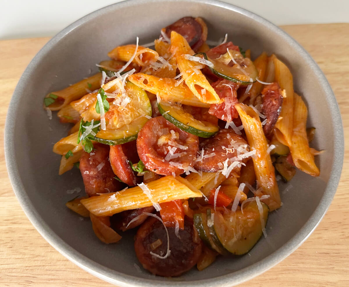 One-Pan Chorizo Zucchini Pasta Easy, Flavourful Dinner in Under 30 Minutes — KataCooks