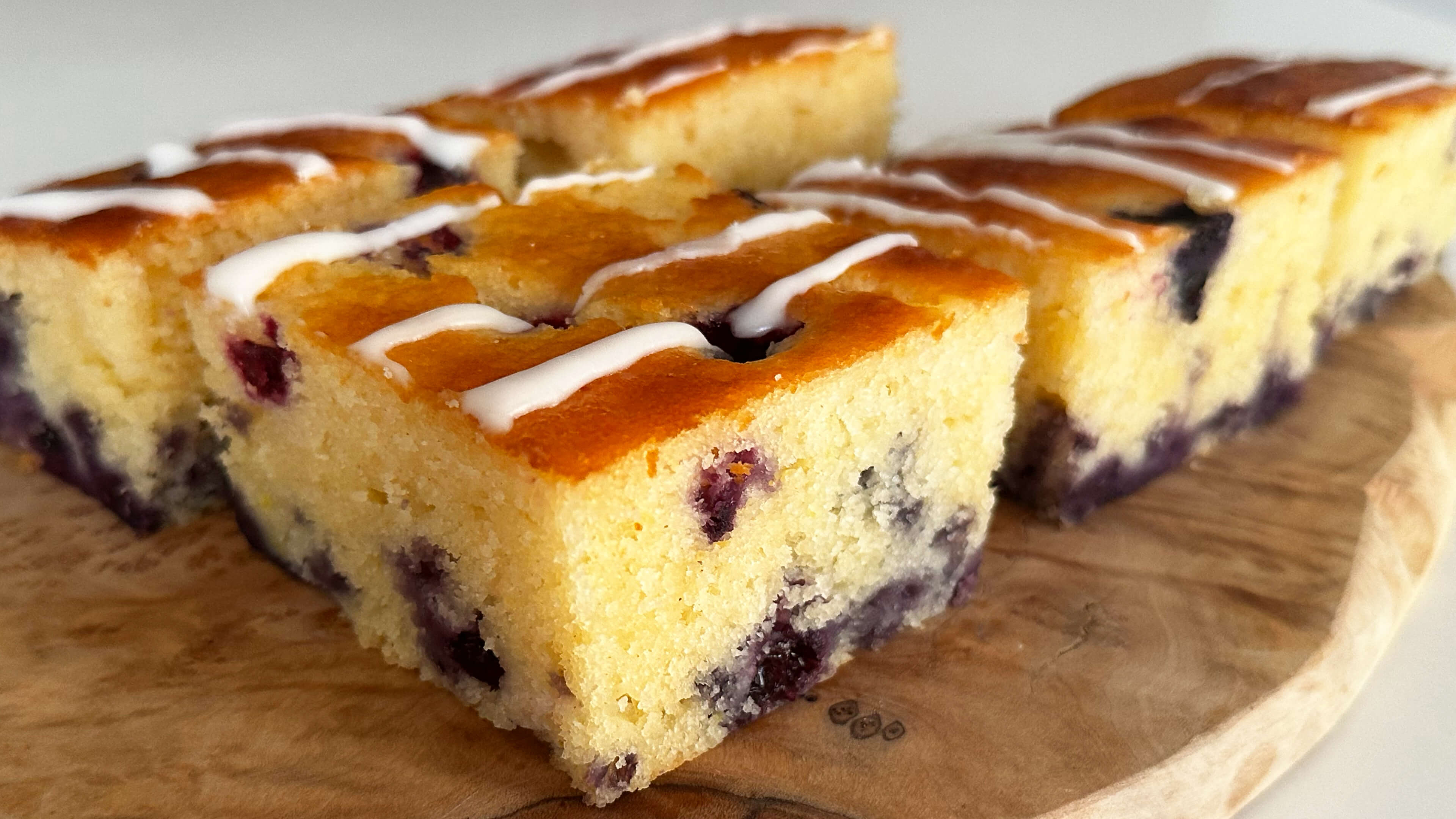 Soft Lemon Yoghurt Cake with Blueberries