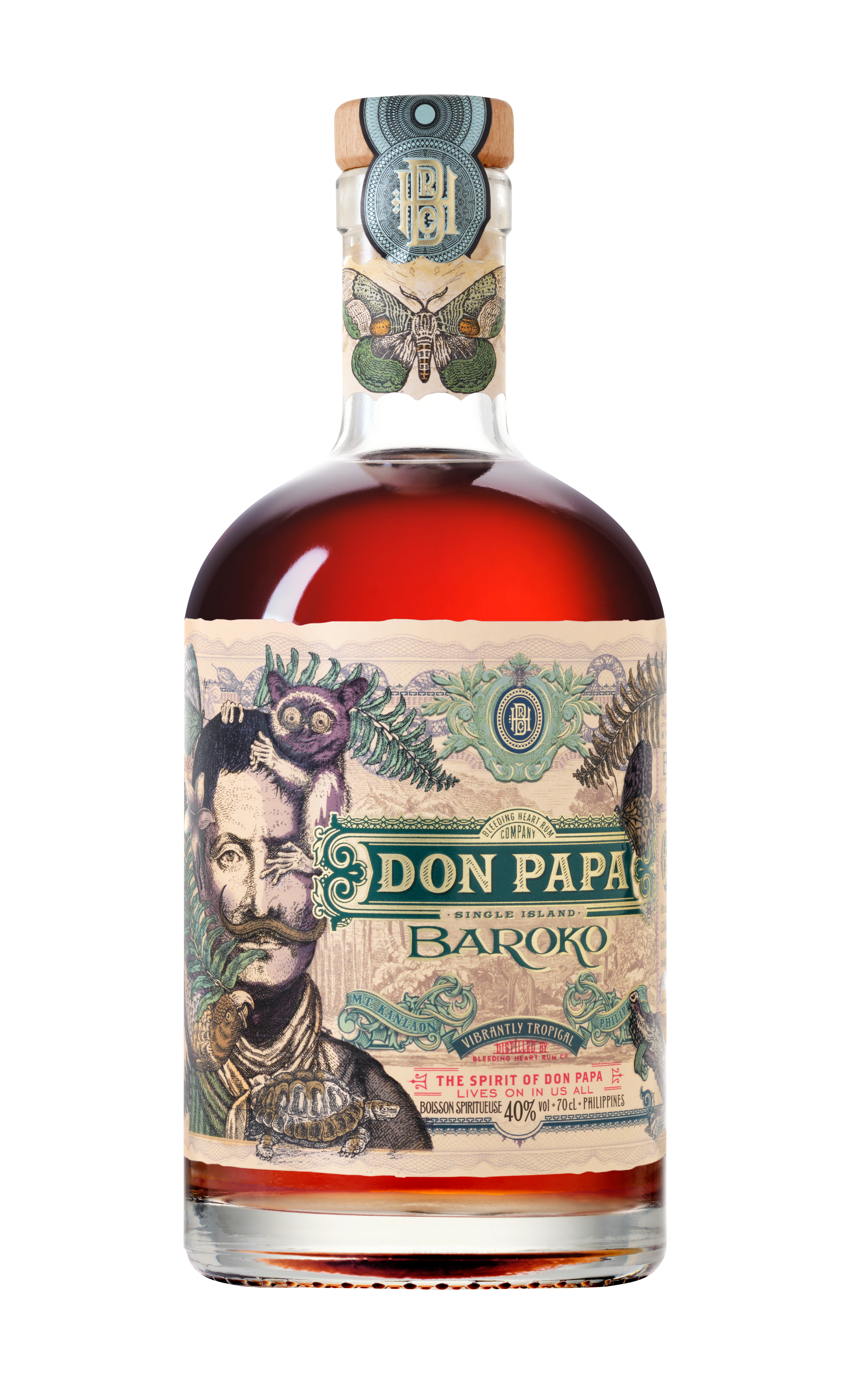 Don Papa Baroko Rum bottle