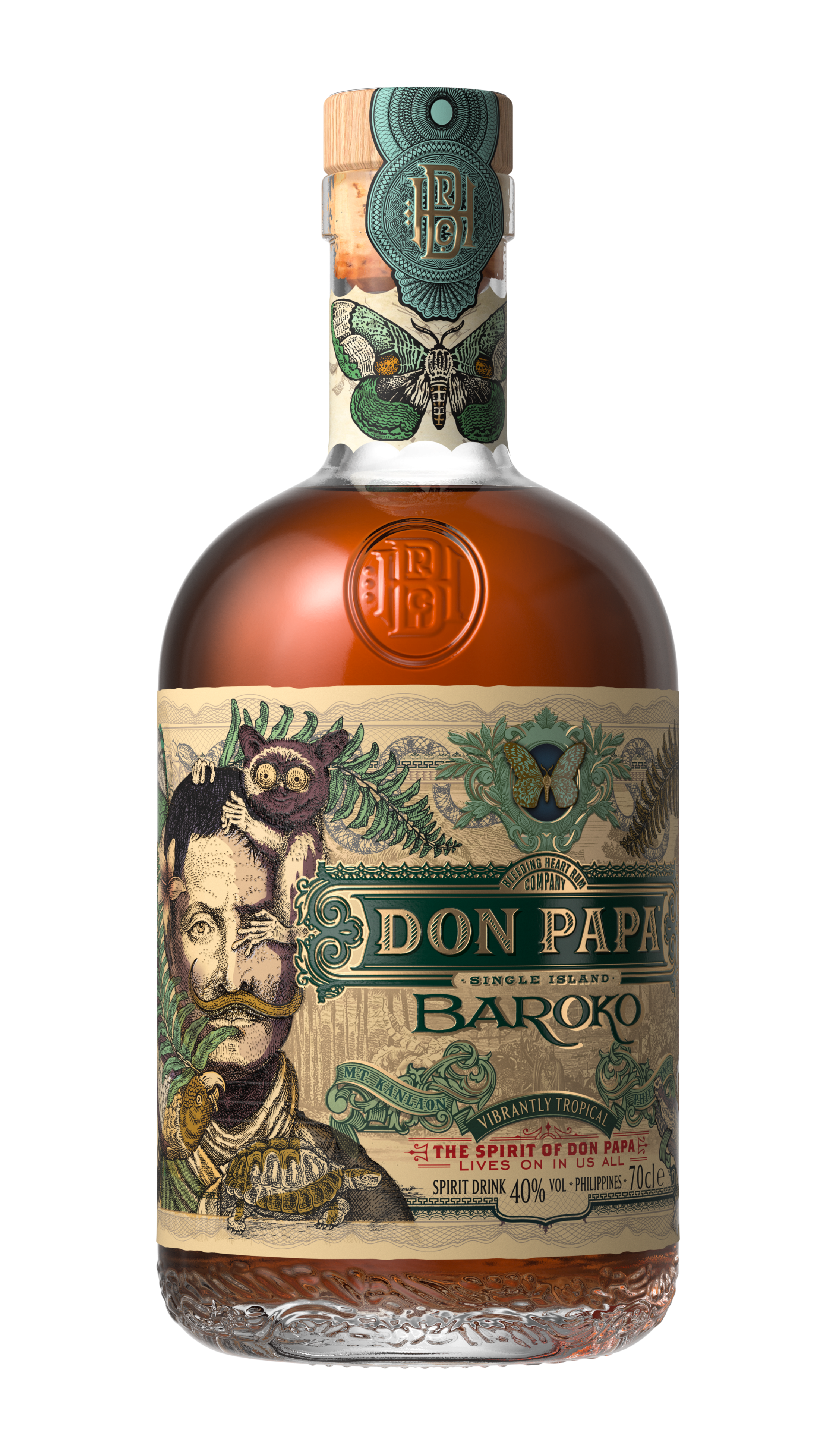 Don Papa Baroko Rum bottle