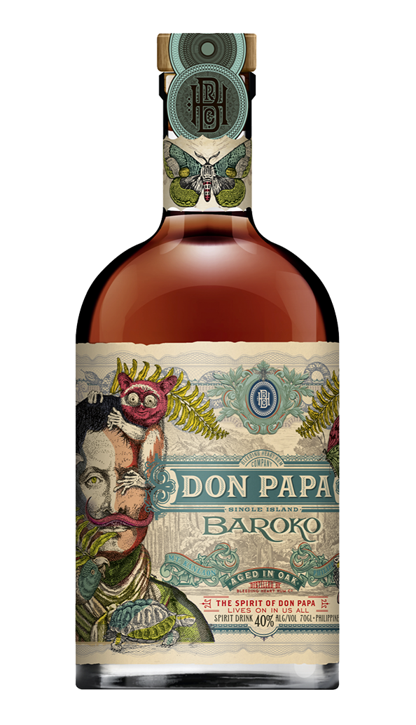 Don Papa Baroko Rum bottle