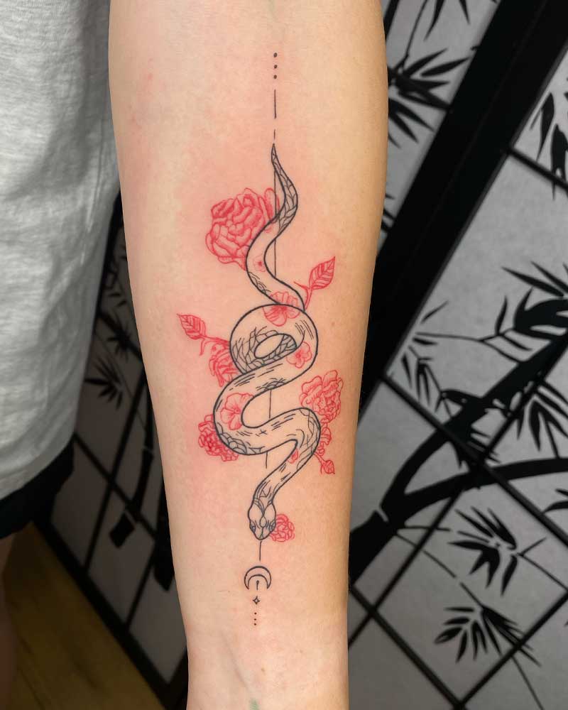 fine line detail snake tattooTikTok Search