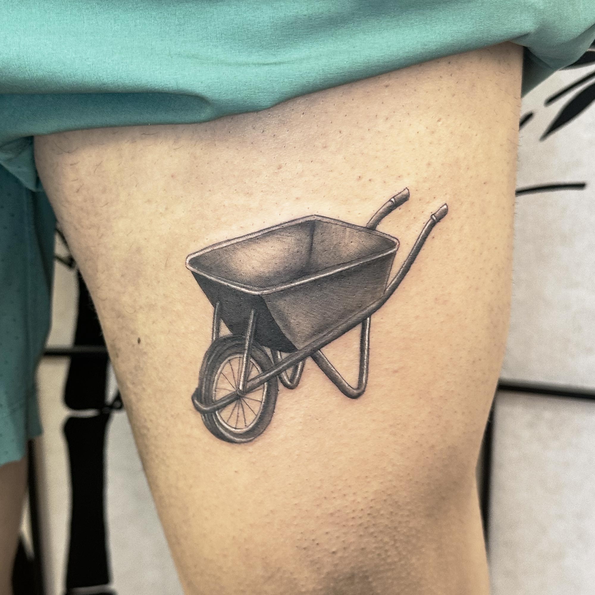 Realistic black and grey realism 