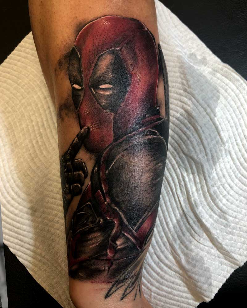 Deadpool tattoo by Peter Hlavacka | Post 27563 | Marvel tattoos, Deadpool  tattoo, Marvel tattoo sleeve