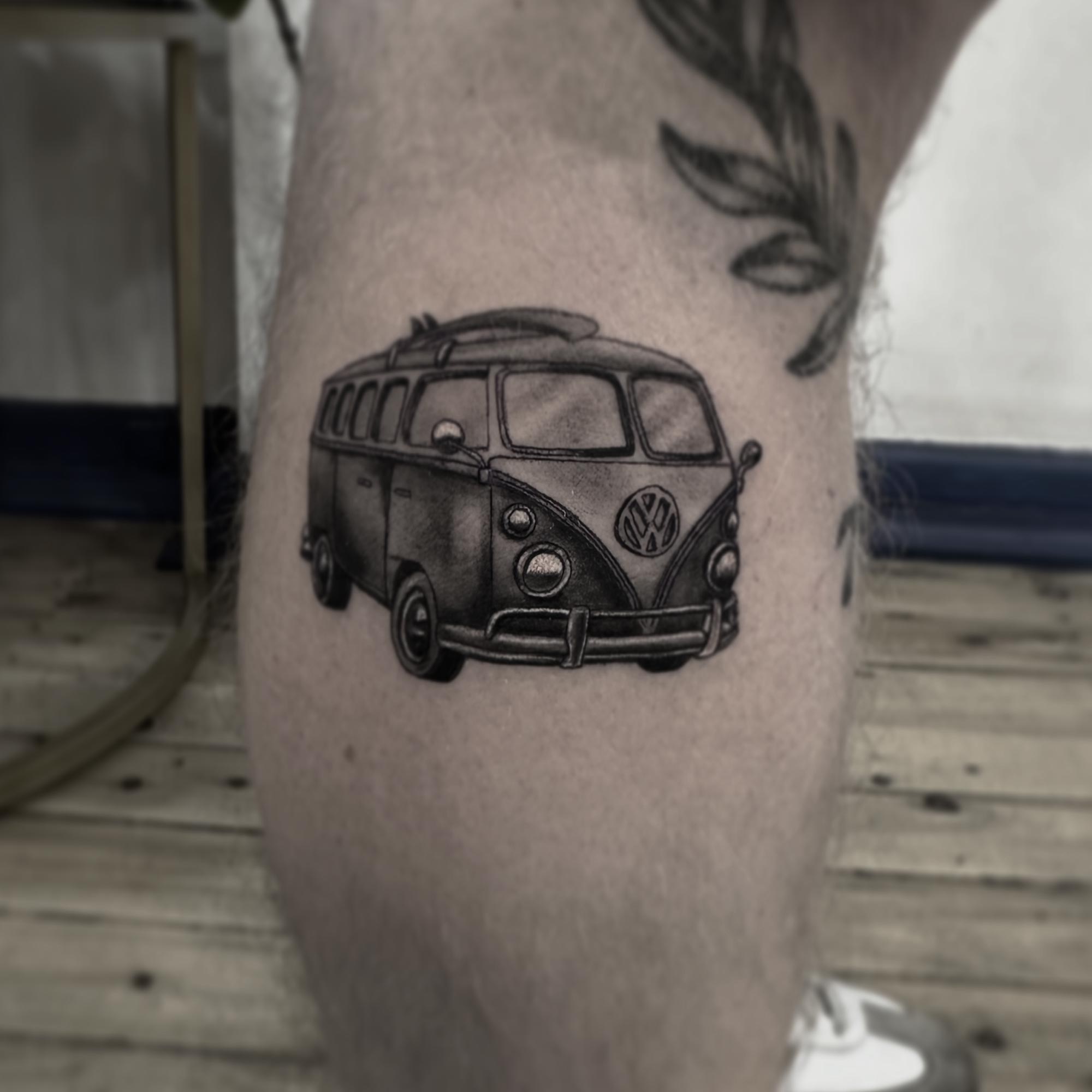 realistic volkswagon tattoo