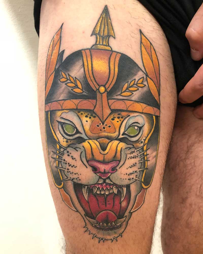 traditional #traditionaljaguar #jaguar (not original) #sacredsoulcollective  #tattoo #okctattoo #okctattooartist #crisp | Instagram