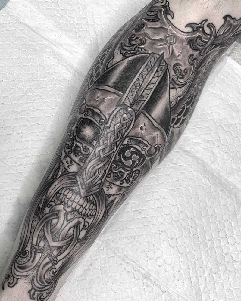 Valknut Tattoo | Arm Band Tattoo Design | Band tattoo designs, Arm band  tattoo, Tattoos