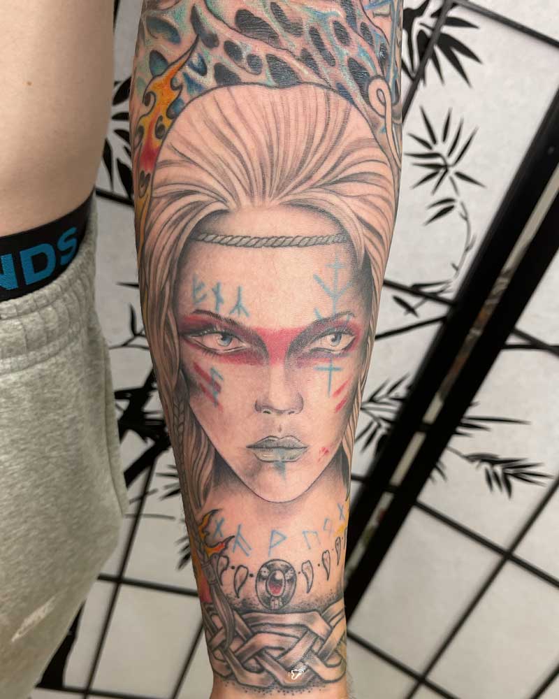 Valkyrie tattoo color 