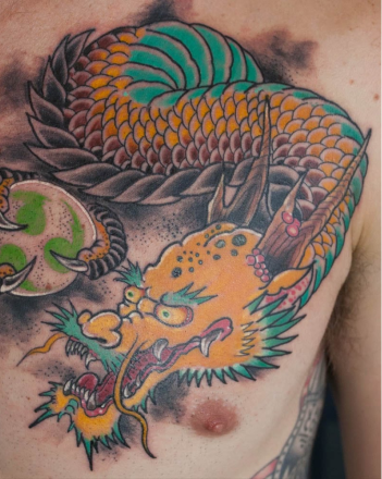 Koi Fish Tattoos  Koi Fish Chest  Sleeve Tattoos  Authentink