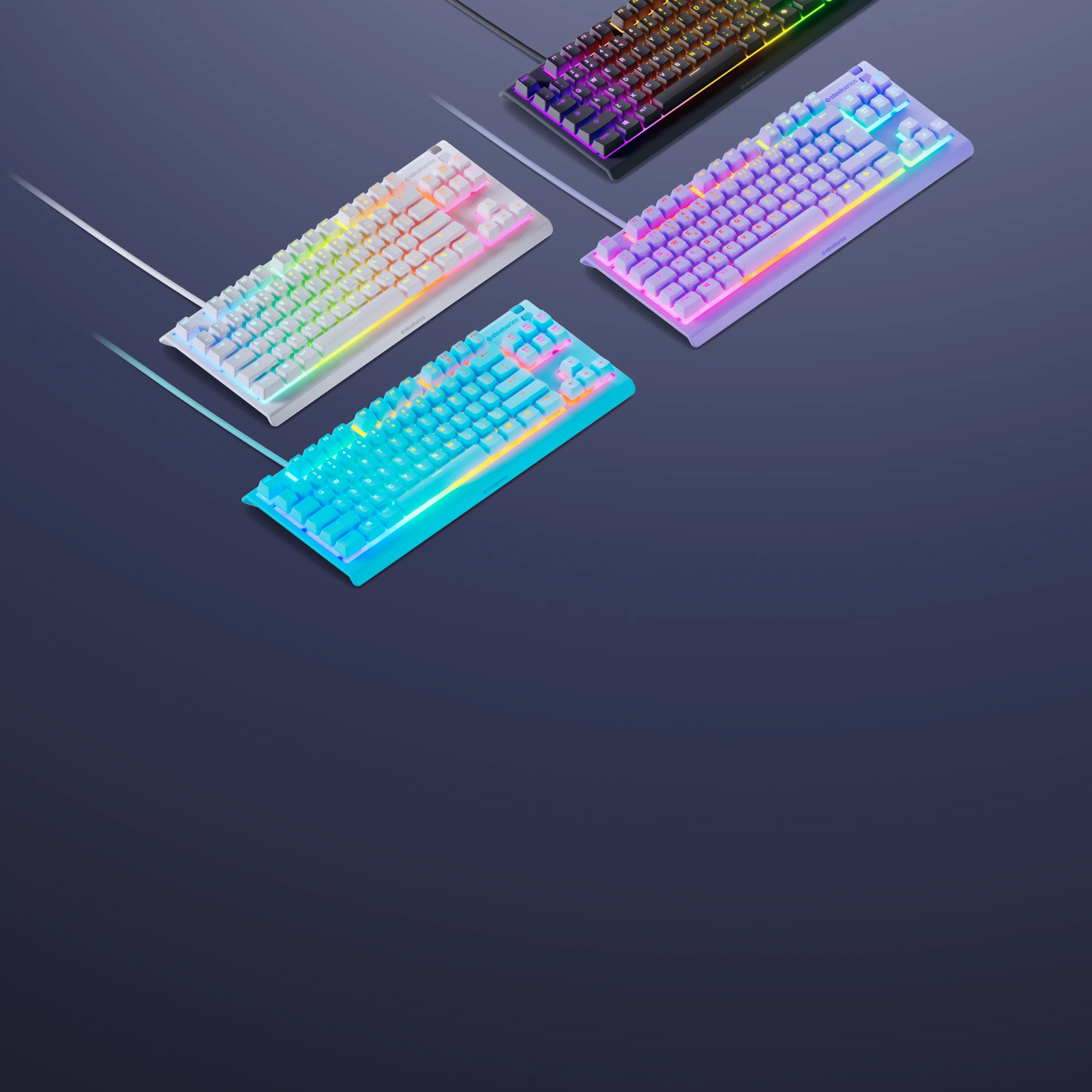 keyboards in 4 colours