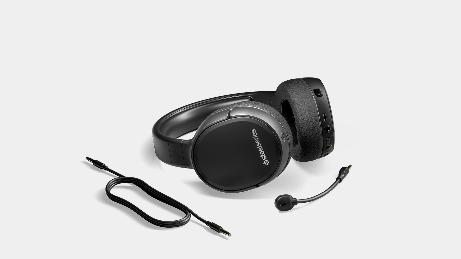 Arctis 1 headset on a grey background